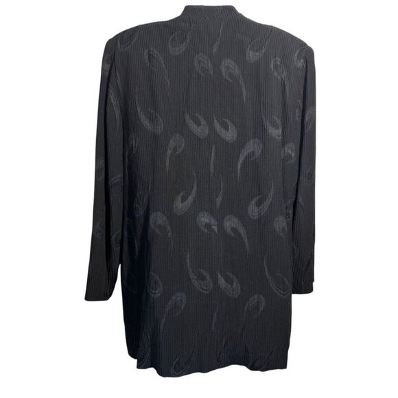 Tamotsu Womens size 1X black ribbed blazer jacket vintage 90's - Picture 4 of 6